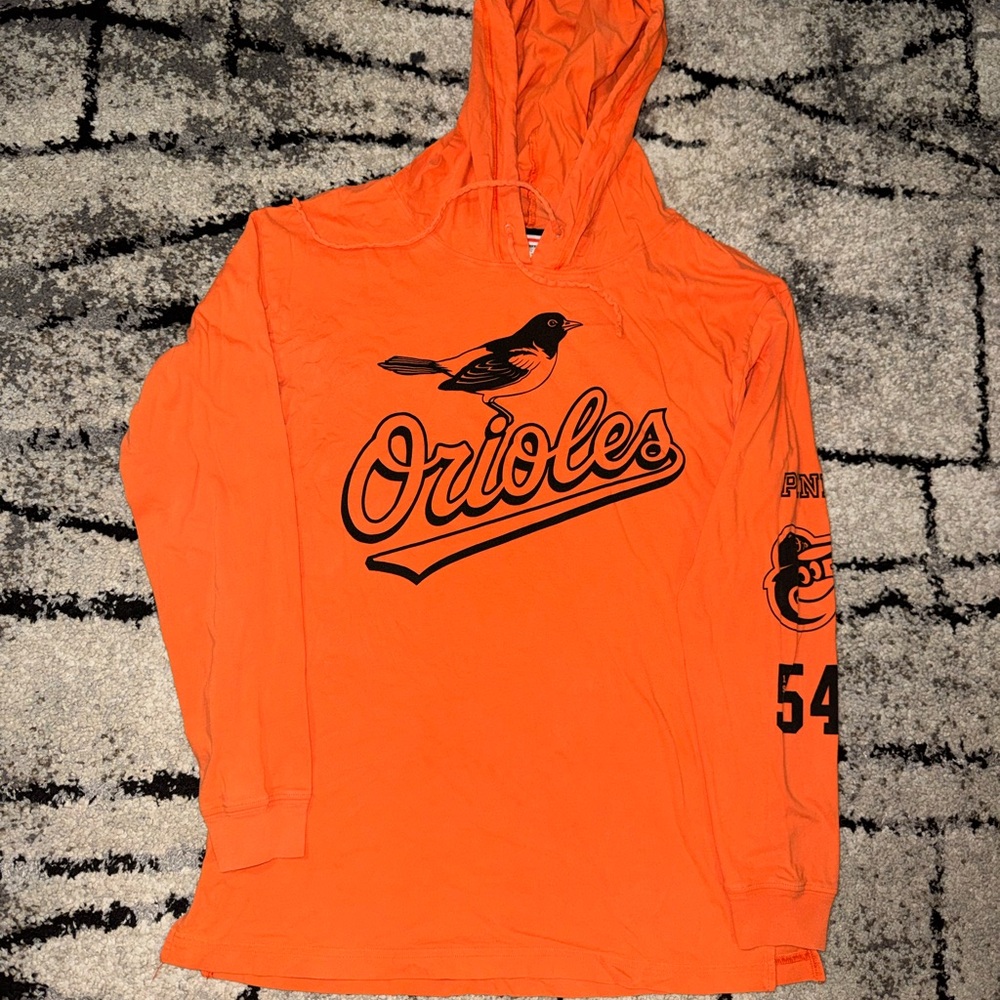 PINK Victoria's Secret Orange Orioles Hoodie